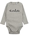 Organic Zoo Body Chocolate, Grigio - Cotone Bio ed Alta qualità! Body Manica Lunga