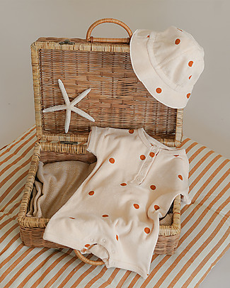Organic Zoo Cappellino Estivo con Falde - Pois Rossi - 100% Cotone bio Cappelli Estivi