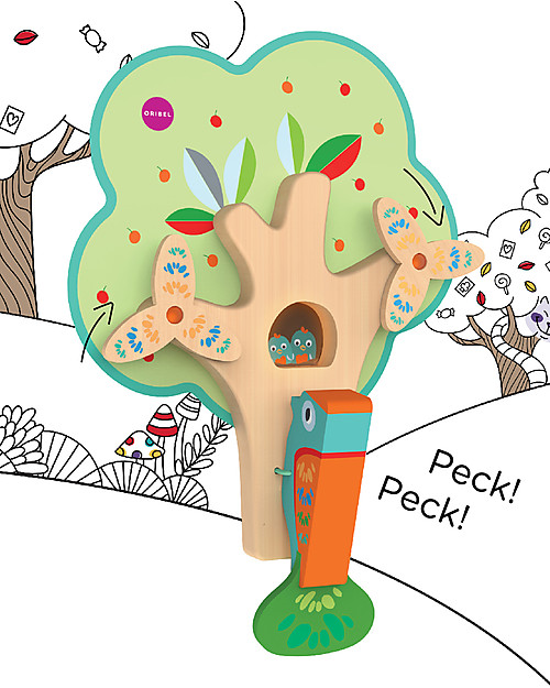 Oribel Giocattolo da Parete Vertiplay, l'Ingegnoso Picchio Giochi Creativi