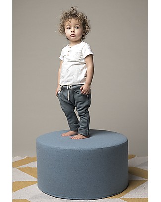 Origami Pantaloni in Felpa, Blu - Cotone bio e fibra di latte Pantaloni Lunghi