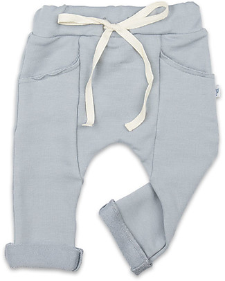 Origami Pantaloni in Felpa, Grigio - Cotone bio e fibra di latte Pantaloni Lunghi