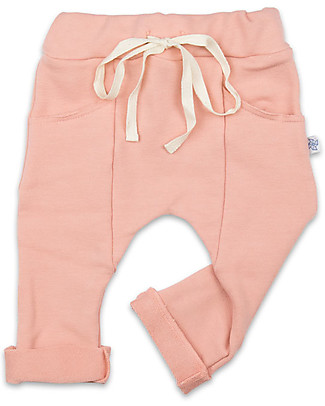 Origami Pantaloni in Felpa, Rosa - Cotone bio e fibra di latte Pantaloni Lunghi