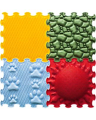 Ortoto Set 4 Tappetini Sensoriali - Fantastic Four - Godi dei Vantaggi della Riflessologia! Tappeti Puzzle