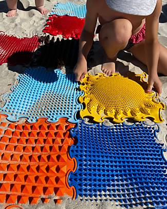 Ortoto Set 6 Tappetini Sensoriali - Sunshine Garden - Godi dei Vantaggi della Riflessologia! Tappeti Puzzle