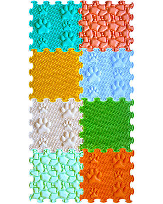 Ortoto Set 8 Tappetini Sensoriali - First Steps - Primi Passi del Bebè - Godi dei Vantaggi della Riflessologia! Tappeti Puzzle