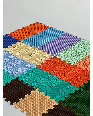 Ortoto Set 8 Tappetini Sensoriali - Little Pyramids - Godi dei Vantaggi della Riflessologia! Tappeti Puzzle