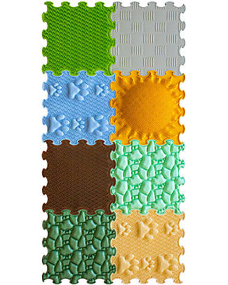 Ortoto Set 8 Tappetini Sensoriali - Marco Polo - Godi dei Vantaggi della Riflessologia! Tappeti Puzzle