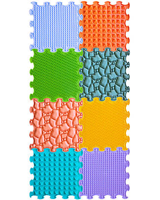 Ortoto Set 8 Tappetini Sensoriali - Nature Gifts - Godi dei Vantaggi della Riflessologia! Tappeti Puzzle