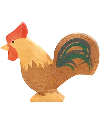 Ostheimer. Galletto Marrone Realizzato a Mano, Legno Sostenibile - 5,5 cm (H) Construzioni In Legno