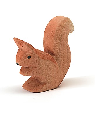 Ostheimer Gioco in Legno Scoiattolo - 7 cm (H) - Fatto a mano con legno sostenibile! Animali in Legno
