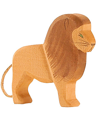 Ostheimer Leone Realizzato a Mano, Legno Sostenibile - 12 cm (H) Animali in Legno