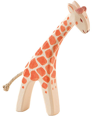 Ostheimer Piccola Giraffa Realizzata a Mano, Legno Sostenibile - 13 cm (H) Animali in Legno
