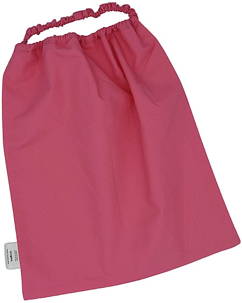 Ottod'Ame per Family Nation Bavaglio con Elastico - Reversibile - Rosa Ricamo Bianco - 100% Sostenibile e Made in Toscana - Perfetti per l'Asilo! Bavagli con Elastico