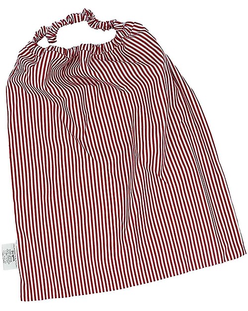 Ottod'Ame per Family Nation Bavaglio con Elastico - Reversibile - Strisce Rosse - 100% Sostenibile e Made in Toscana - Perfetti per l'Asilo! Bavagli con Elastico
