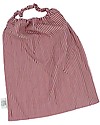 Ottod'Ame per Family Nation Bavaglio con Elastico - Reversibile - Strisce Rosse - 100% Sostenibile e Made in Toscana - Perfetti per l'Asilo! Bavagli con Elastico