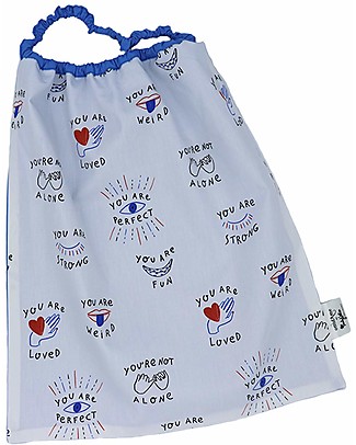Ottod'Ame per Family Nation Bavaglio con Elastico - Reversibile - Tattoo - 100% Sostenibile e Made in Toscana - Perfetti per l'Asilo! Bavagli con Elastico