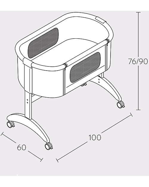 Pali Culla da Co-Sleeping Maya, Sabbia - 0-6 mesi, legno di faggio massello Culle Next To Me