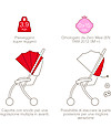 Pali Passeggino Super-Leggero Tre.9, Rosso Candy - Reclinabile, solo 3,9 kg! Passeggini Leggeri