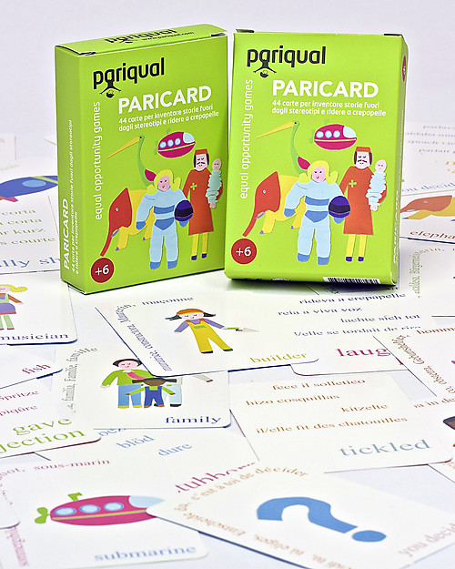 Pariqual Paricard - Carte-Gioco per Inventare Storie fuori dagli Stereotipi - Disegnate e prodotte in Italia Giochi per Inventare Storie
