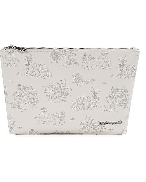 Pasito a Pasito Beauty Case - Toile De Jouy - Crema - 21x18 Trousse e Pochette