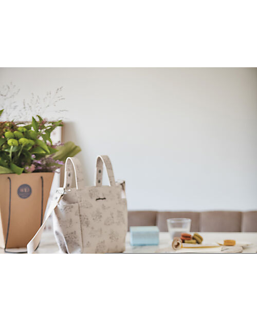 Pasito a Pasito Borsa Ospedale Parto - Toile De Jouy - Crema - 44x36 Borse da Viaggio