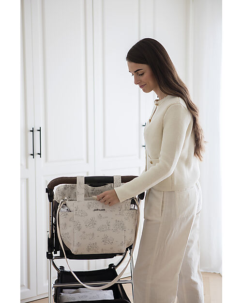 Pasito a Pasito Borsa Passeggino - Toile De Jouy - Crema - 30x35 cm  Borse e Organizer