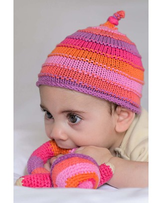 Pebble Cappellino a Righe Fucsia/Viola Cappelli Estivi