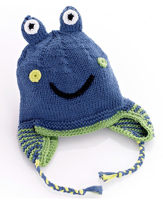 Pebble Cappellino Paraorecchie Rana Blu - Fair Trade Cappelli