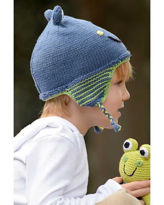 Pebble Cappellino Paraorecchie Rana Blu - Fair Trade Cappelli