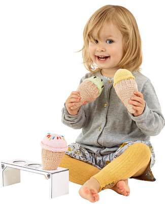 Pebble Cono Gelato Sonaglio - Crema (Altezza 12 cm) Sonagli