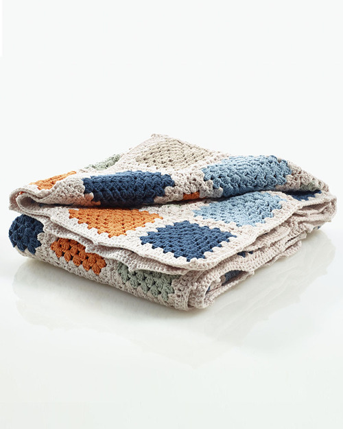 Pebble Copertina Uncinetto a Quadri Blu Petrolio - Cotone Bio - 85 x 95 cm Swaddle di Mussola