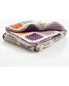 Pebble Copertina Uncinetto a Quadri Violetto - Cotone Bio - 85 x 95 cm Swaddle di Mussola