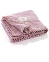 Pebble Copertina Uncinetto Rosa con Fiori - 100% Cotone Bio - 85 x 95 cm Swaddle di Mussola