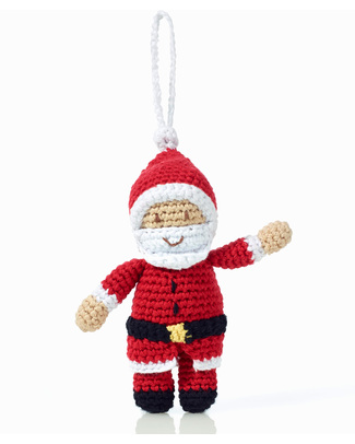 Pebble Decorazione Natalizia - Babbo Natale - Fair Trade (altezza 12 cm circa) Decorazioni Natalizie