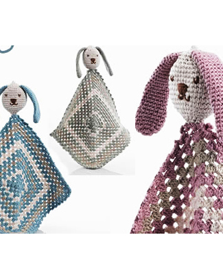 Pebble Doudou Coniglietto - Blu Pastello - Cotone Bio Doudou