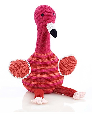 Pebble Grandi Amici - Fenicottero - 35 cm - Fair Trade Pupazzi Crochet