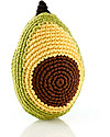 Pebble L'Amico Avocado, Sonaglio in Puro Cotone Bio - 12 cm Sonagli