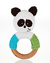 Pebble Massaggiagengive e Sonaglio ad Anello in Legno, Panda - Fair Trade Sonagli