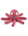 Pebble Piovra Rosa - Pupazzino con Sonaglio (Altezza 15 cm) - Fair Trade Sonagli