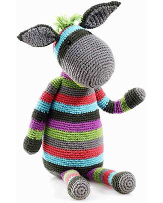 Pebble Pupazzo "Grandi Amici" - Asino - Fair Trade - Altezza 40 cm Pupazzi Crochet