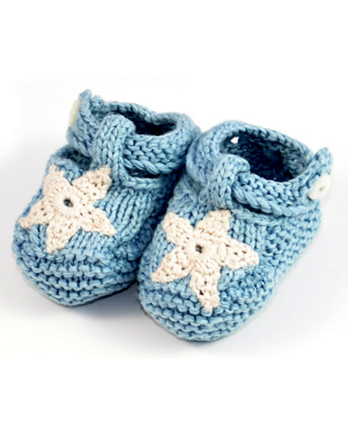 Pebble Scarpine Neonato Blu - Cotone Bio Pantofole