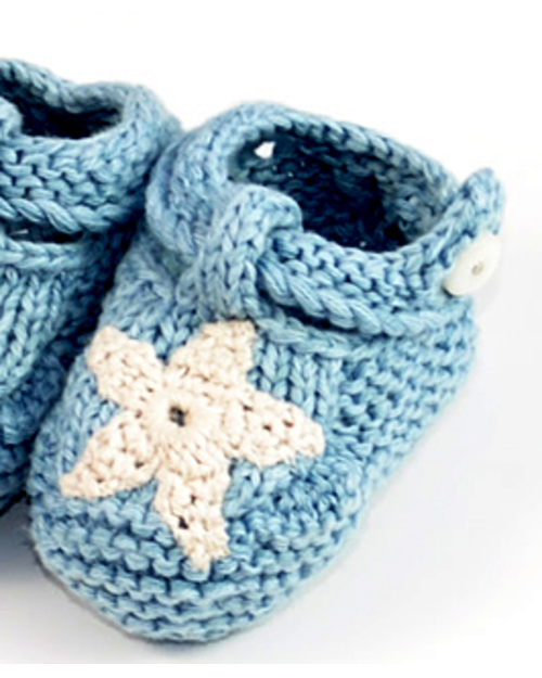 Pebble Scarpine Neonato Blu - Cotone Bio Pantofole