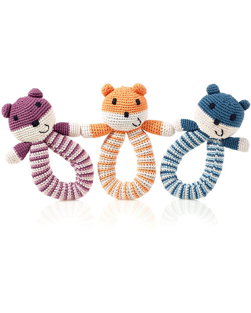 Pebble Sonaglio Anello Orsetto - Blu Petrolio - Cotone Bio Sonagli