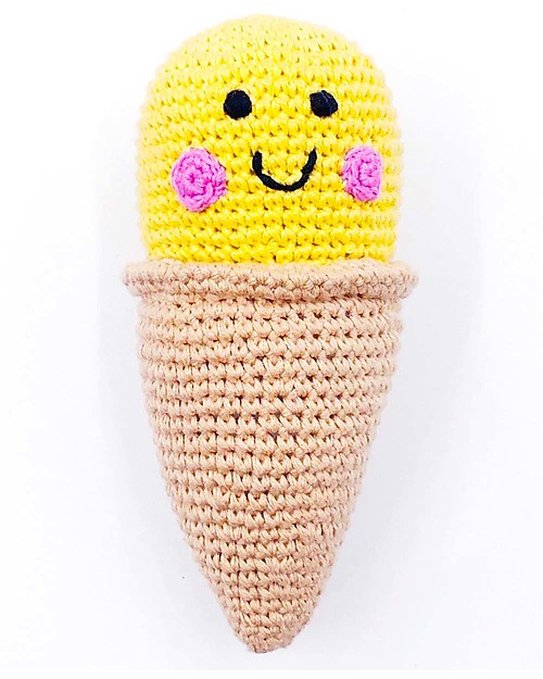 Pebble Sonaglio Cono Gelato - Crema - Fatto a Mano! Pupazzi
