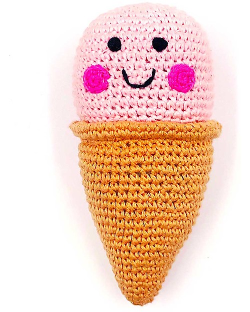 Pebble Sonaglio Cono Gelato - Fragola - Fatto a Mano! Pupazzi