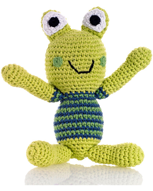 Pebble Sonaglio Rana - Verde e Blu - Fair Trade Sonagli