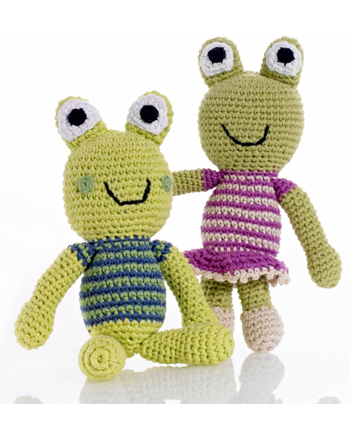 Pebble Sonaglio Rana - Verde e Blu - Fair Trade Sonagli