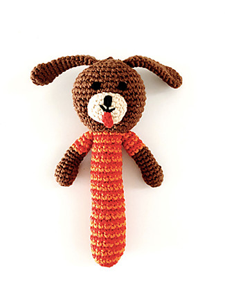 Pebble Sonaglio Stick Cagnolino - Cotone fair trade Sonagli