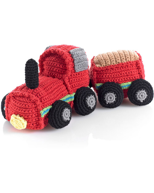 Pebble Sonaglio Trenino Rosso- Fair Trade (Altezza 9 cm, Lunghezza 25 cm) Sonagli