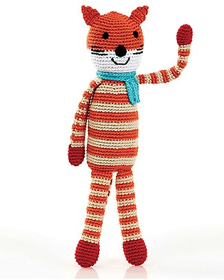Pebble Sonaglio Volpe - 30 cm - Fair Trade Pupazzi Crochet